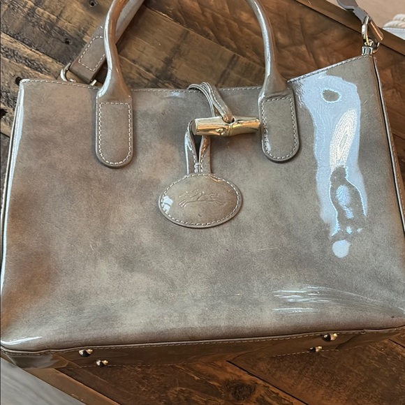 Longchamp Gray Satchel with Structured Design - Picture 1 of 4
